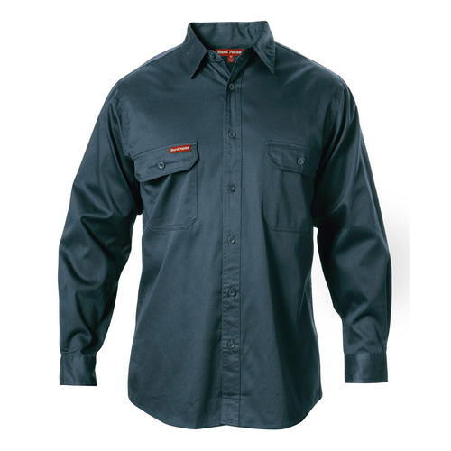 WORKWEAR, SAFETY & CORPORATE CLOTHING SPECIALISTS  - Foundations - Cotton Drill Shirt Long Sleeve